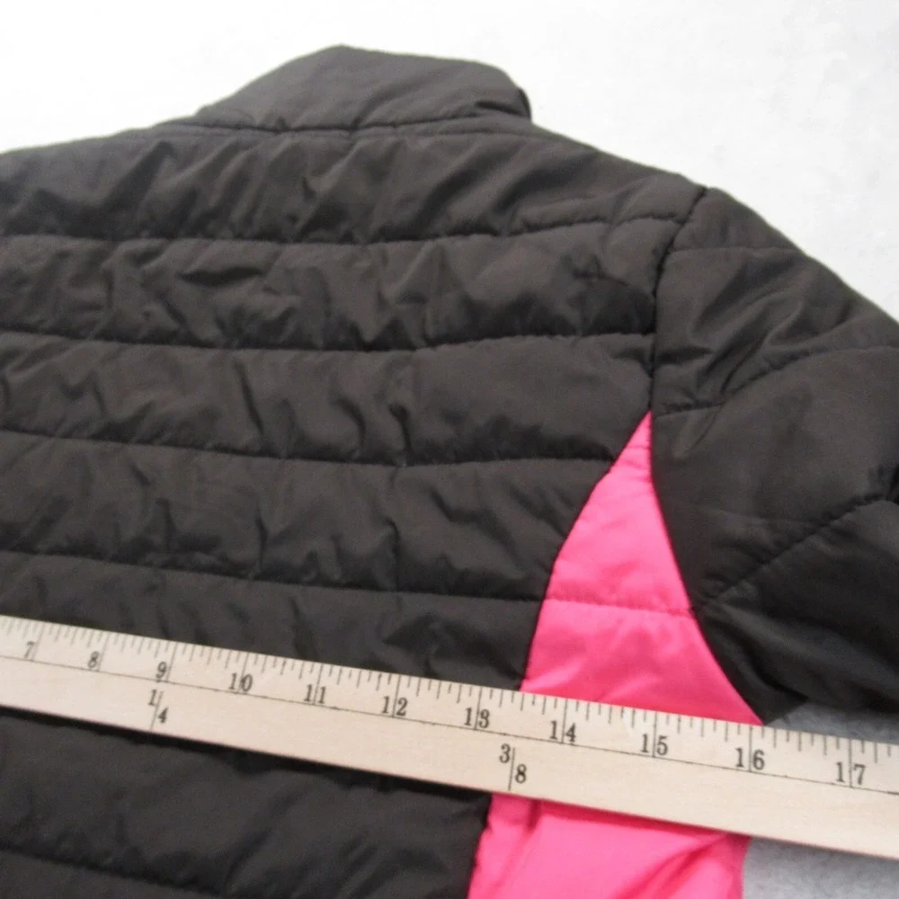 Roebuck & Co Jacket Youth Medium 10/12 Pink Colorblock Full Zip Insulated Winter